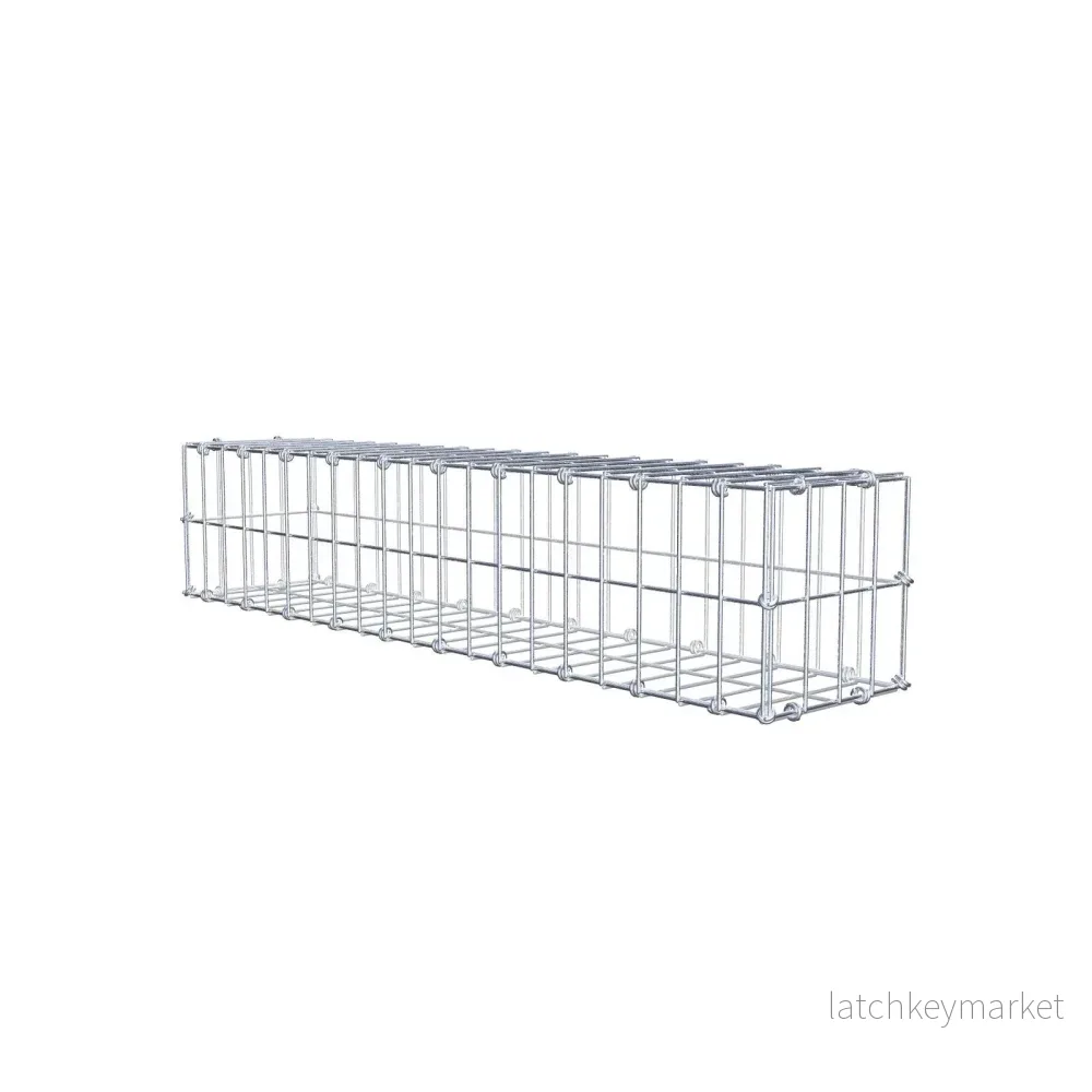 Gabion 100 cm x 20 cm x 20 cm (L x H x D), maskstorlek 5 x 10 cm, spiralring