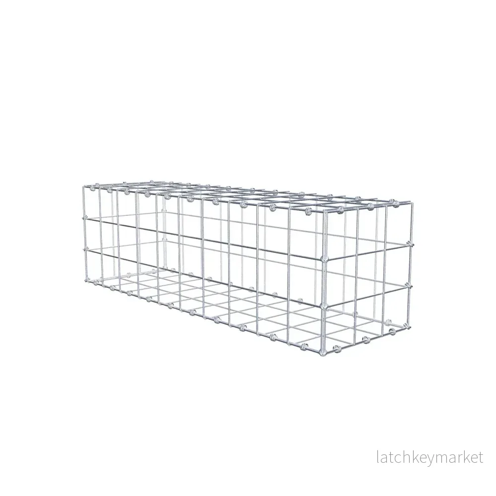 Gabion 100 cm x 30 cm x 30 cm (L x H x D), maskstorlek 10 x 10 cm, spiralring Gabion 100 cm x 30 cm x 30 cm (L x H x D), maskstorlek 10 x 10 cm, spiralring