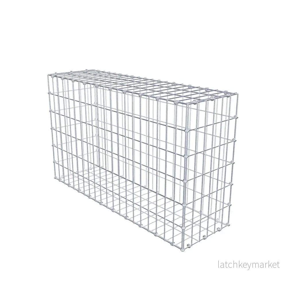Gabion 100 cm x 60 cm x 30 cm (L x H x D), maskstorlek 5 x 10 cm, spiralring Gabion 100 cm x 60 cm x 30 cm (L x H x D), maskstorlek 5 x 10 cm, spiralring