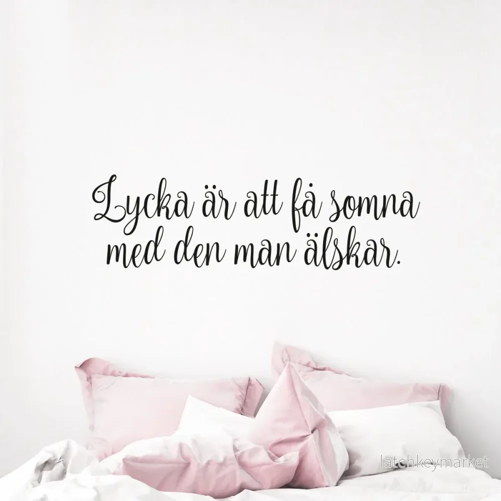 Väggord Lycka är