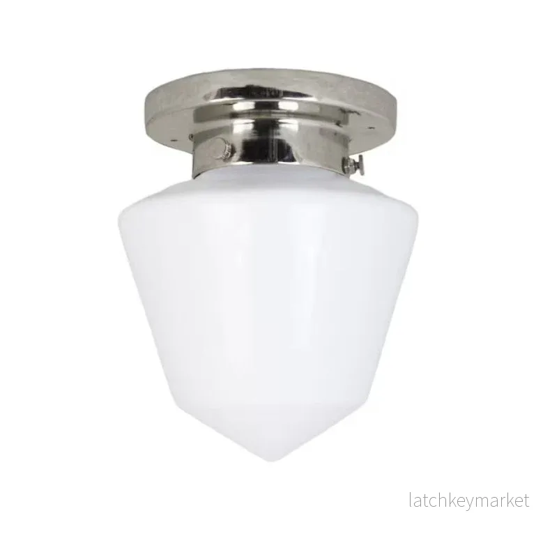 Badrumslampa Tak Signe Nickel/Opal Vit