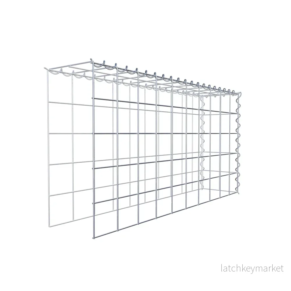 Extra gabion typ 4 100 cm x 50 cm x 20 cm (L x H x D), maskstorlek 10 cm x 10 cm, spiral - Bild 3