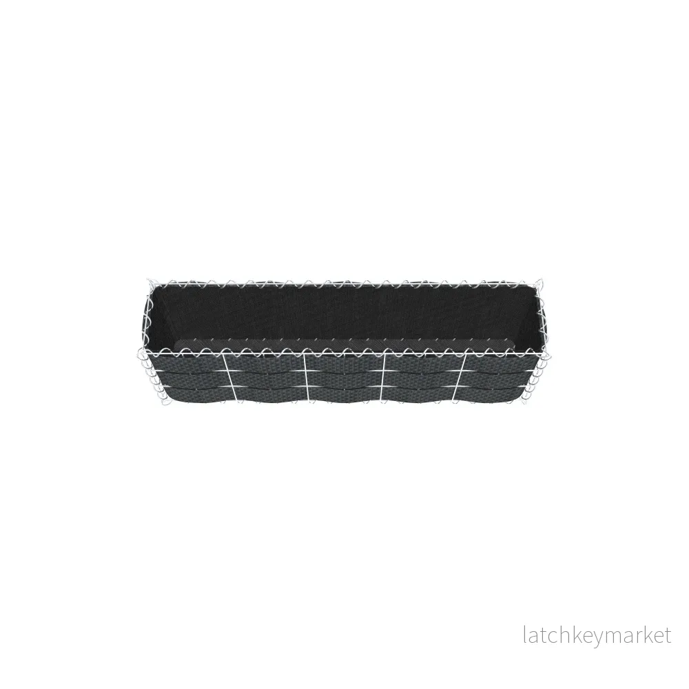 Grön gabion med fleece & insynsskydd 100 cm x 30 cm x 20 cm (L x H x D), maskstorlek 10 cm x 10 cm, spiral - Bild 3