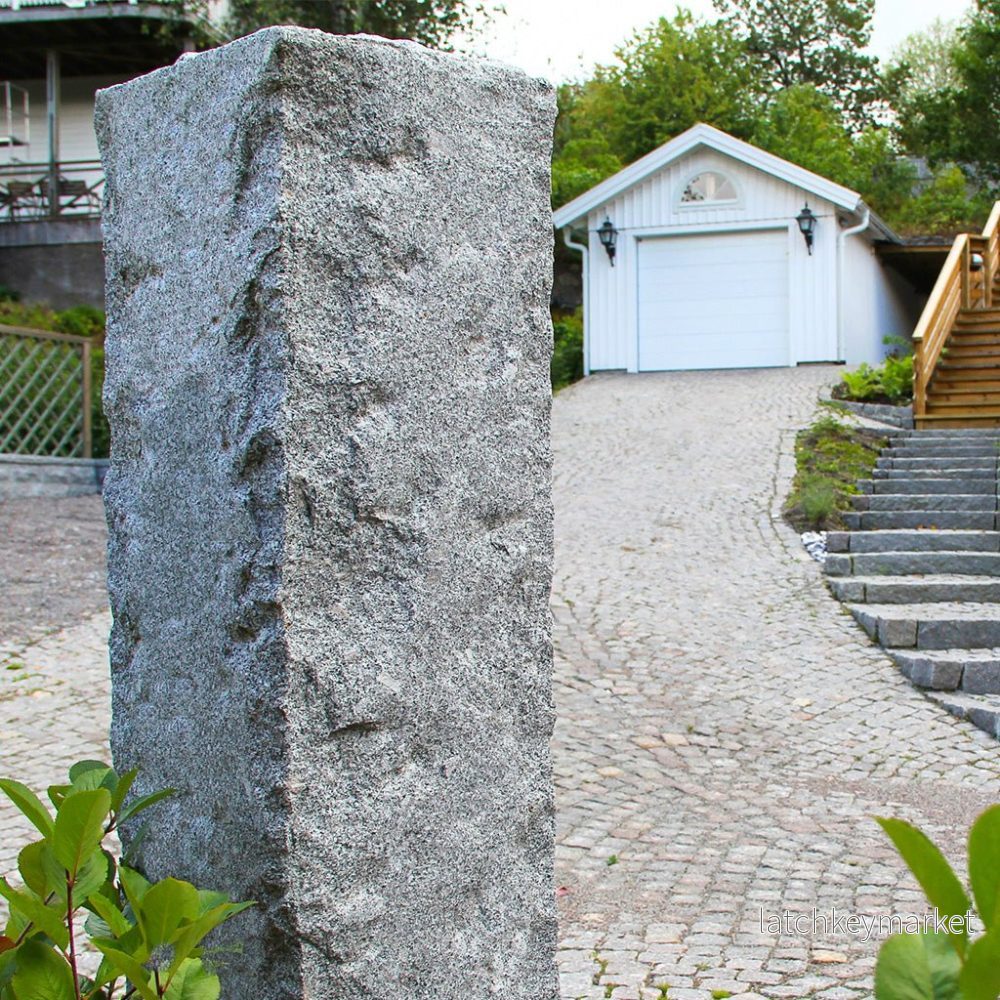 Granitstolpe Bergama Grå Rustik 2000x350x350 - Bild 2