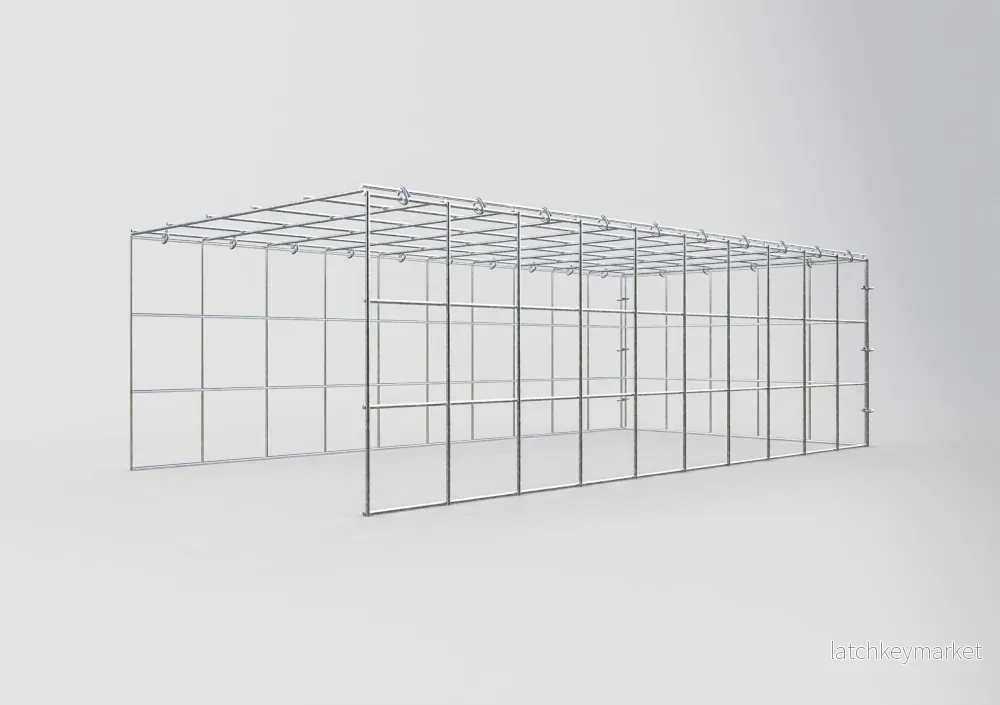 Extra gabion typ 4 100 cm x 30 cm x 50 cm (L x H x D), maskstorlek 10 cm x 10 cm, C-ring - Bild 2