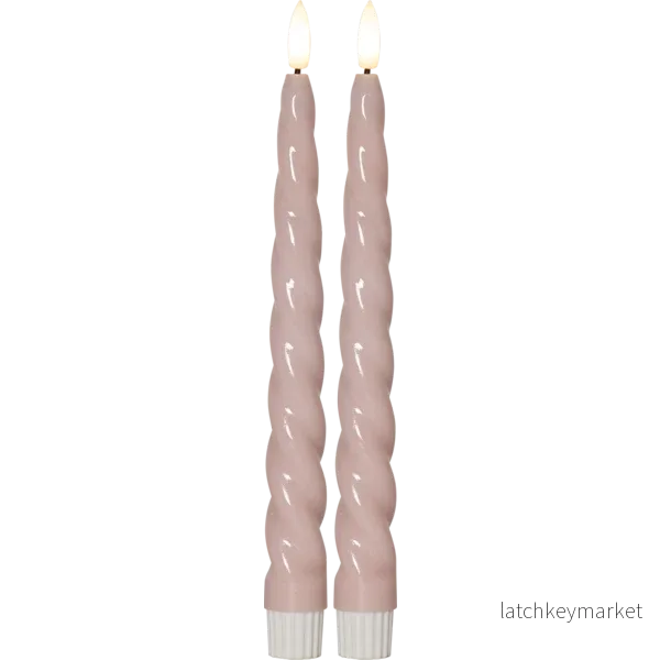 Stearinlys LED Antikklys 2-pack Flamme Shine Rosa Stearinlys LED Antikklys 2-pack Flamme Shine Rosa