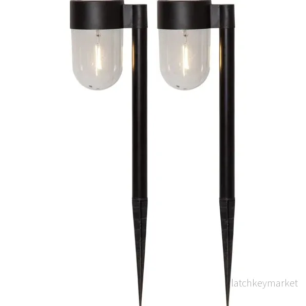 Trädgårdsbelysning DIV. Soldriven Solcellspollare Cupola 2-pack - Bild 2