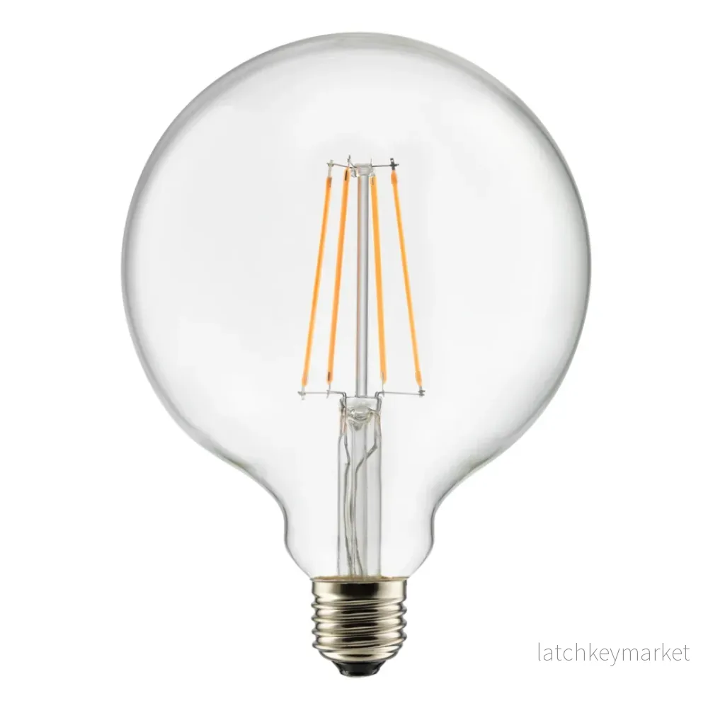 Glob 125mm klar E27 7W 2200K 3-steg dimbar minne