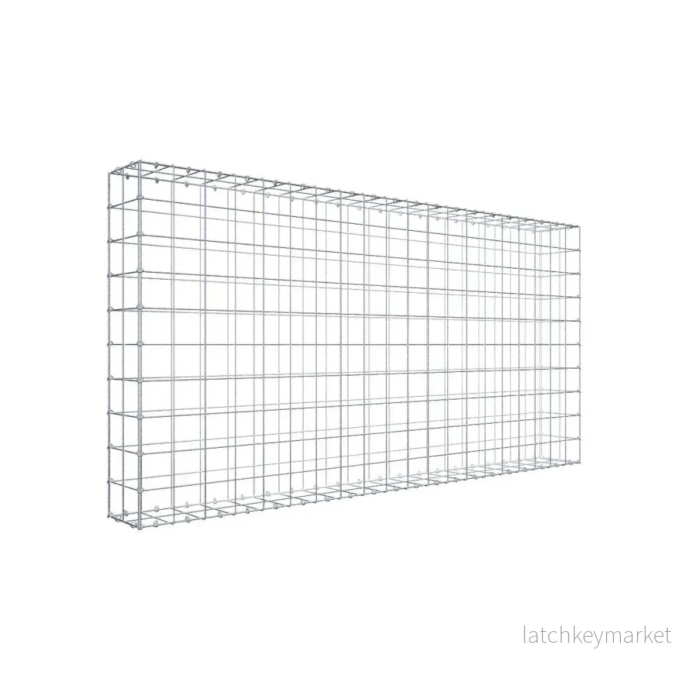 Gabion 200 cm x 100 cm x 20 cm (L x H x D), maskstorlek 10 cm x 10 cm, C-ring Gabion 200 cm x 100 cm x 20 cm (L x H x D), maskstorlek 10 cm x 10 cm, C-ring
