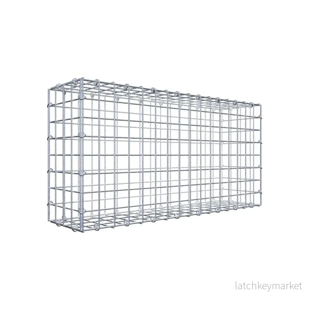 Gabion 80 cm x 40 cm x 20 cm (L x H x D), maskstorlek 5 cm x 5 cm, C-ring Gabion 80 cm x 40 cm x 20 cm (L x H x D), maskstorlek 5 cm x 5 cm, C-ring