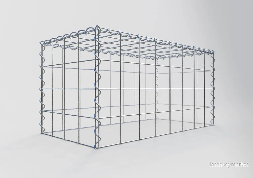 Extra gabion typ 3 80 cm x 40 cm x 40 cm (L x H x D), maskstorlek 10 cm x 10 cm, spiral - Bild 2