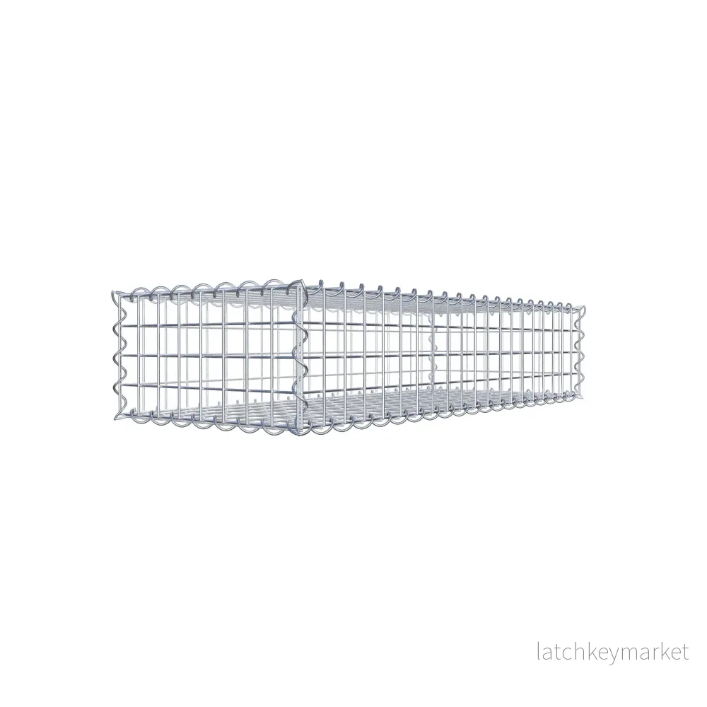 Gabion 100 cm x 20 cm x 40 cm (L x H x D), maskstorlek 5 cm x 5 cm, spiral Gabion 100 cm x 20 cm x 40 cm (L x H x D), maskstorlek 5 cm x 5 cm, spiral