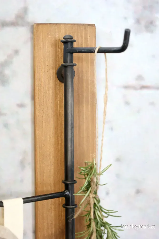 Klädhängare factory med 4 krokar H50/L15/B15 cm natur - Bild 3