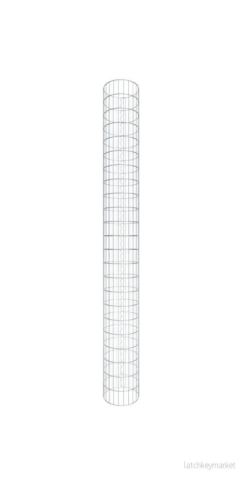 Gabionpelare rund 37 cm diameter, 230 cm höjd, maskstorlek 5 cm x 10 cm Gabionpelare rund 37 cm diameter, 230 cm höjd, maskstorlek 5 cm x 10 cm