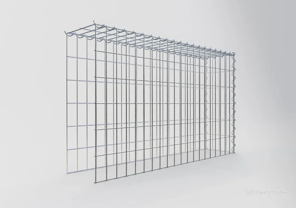 Extra gabion typ 4 100 cm x 60 cm x 20 cm (L x H x D), maskstorlek 5 cm x 10 cm, spiral - Bild 2