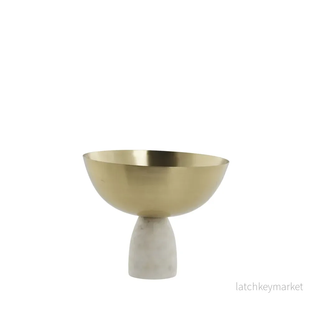 Ellivia skål H15,5 Ø cm. ljust guld