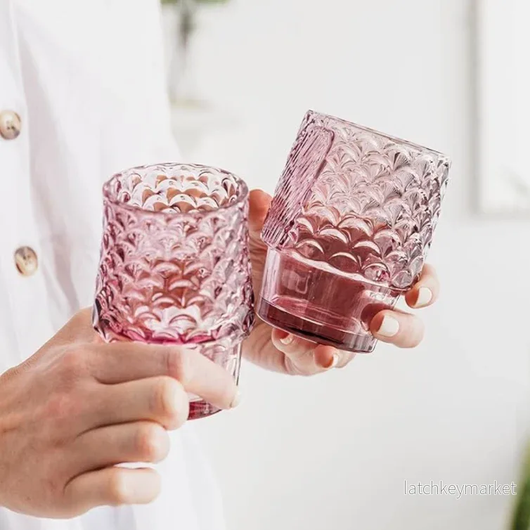 Fish Stacking Glass - Set of 4 250ml (Pink) - Bild 2
