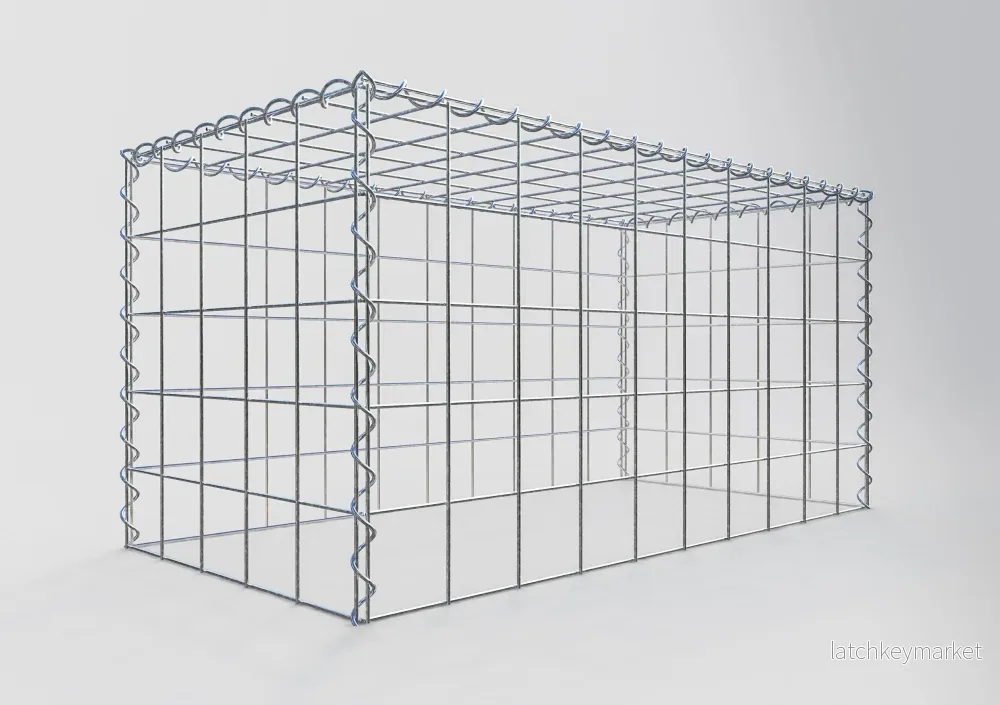 Påväxt gabion typ 3 100 cm x 50 cm x 50 cm (L x H x D), maskstorlek 10 cm x 10 cm, spiral - Bild 2