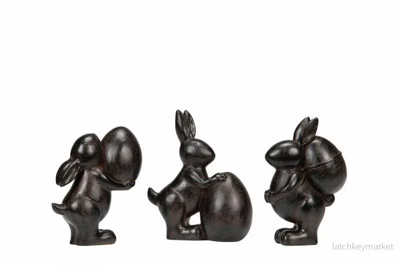 Påskdekoration Kanintrio Brun Mix Poly 3-pack REA Påskdekoration Kanintrio Brun Mix Poly 3-pack REA