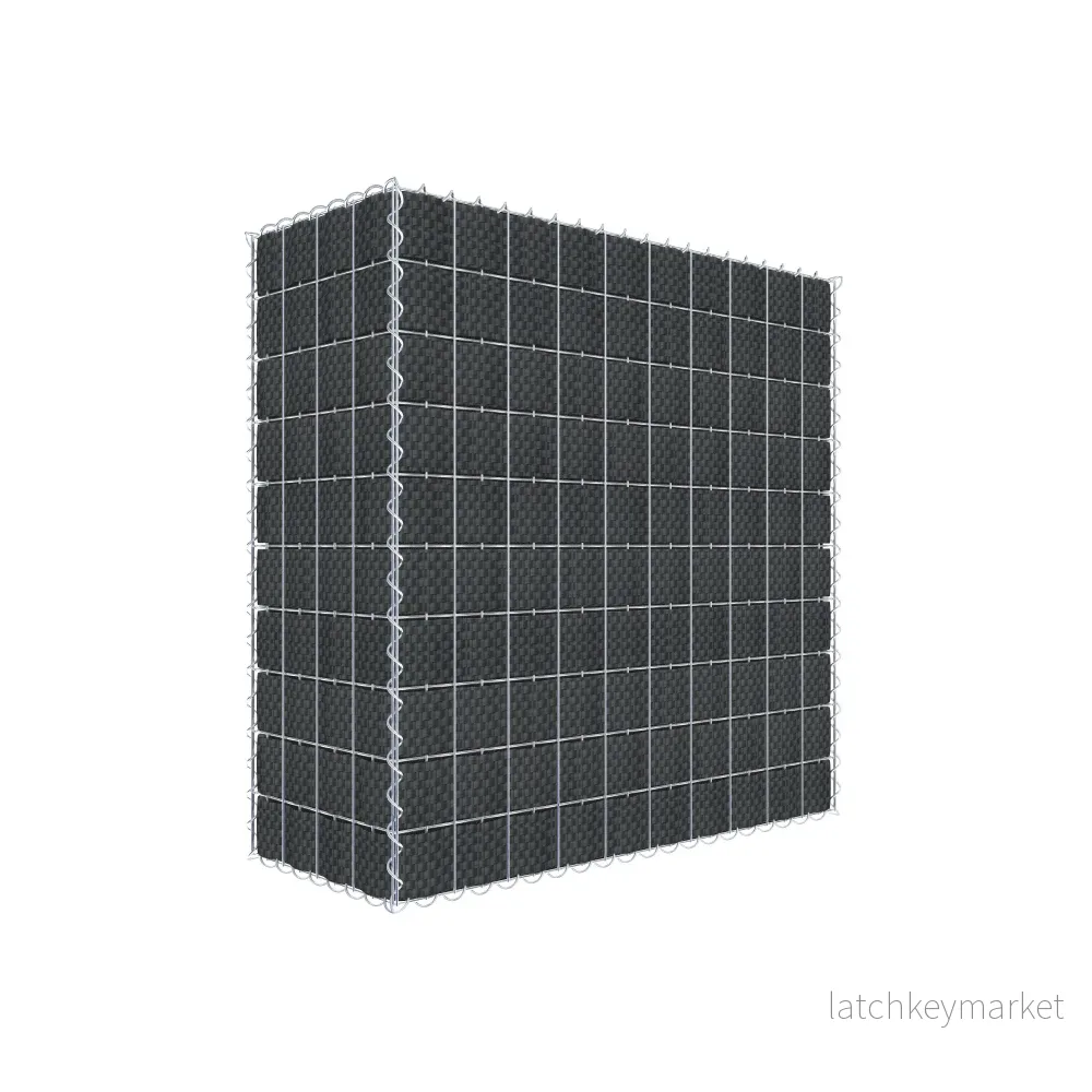 Beplanterad gabion med fleece & insynsskydd 100 cm x 100 cm x 40 cm (L x H x D), maskstorlek 5 cm x 10 cm, spiral Beplanterad gabion med fleece & insynsskydd 100 cm x 100 cm x 40 cm (L x H x D), maskstorlek 5 cm x 10 cm, spiral