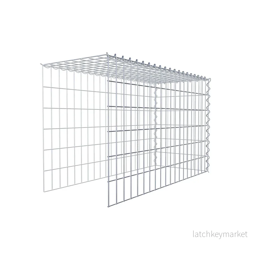 Extra gabion typ 4 100 cm x 60 cm x 40 cm (L x H x D), maskstorlek 5 cm x 10 cm, spiral - Bild 3