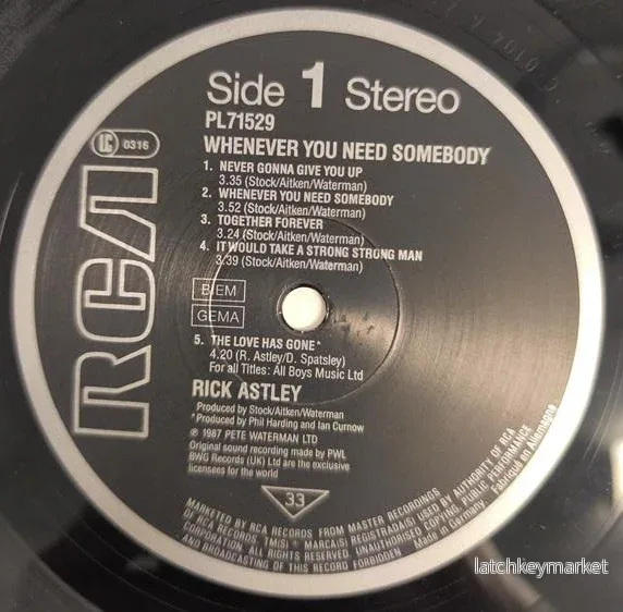 Rick Astley – Whenever You Need Somebody (VG) - Bild 3