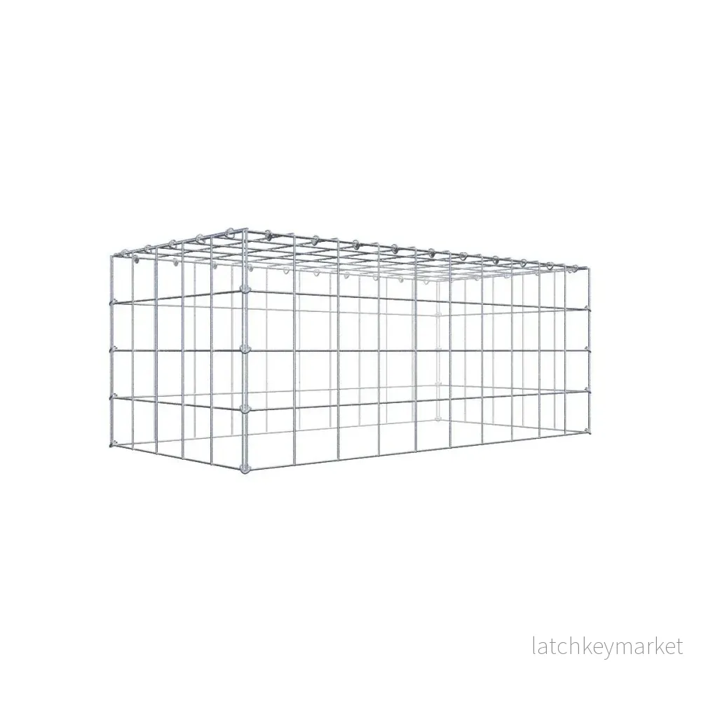 Typ 3 påbyggnadsgabion 100 cm x 40 cm x 50 cm (L x H x D), maskstorlek 10 cm x 10 cm, C-ring Typ 3 påbyggnadsgabion 100 cm x 40 cm x 50 cm (L x H x D), maskstorlek 10 cm x 10 cm, C-ring