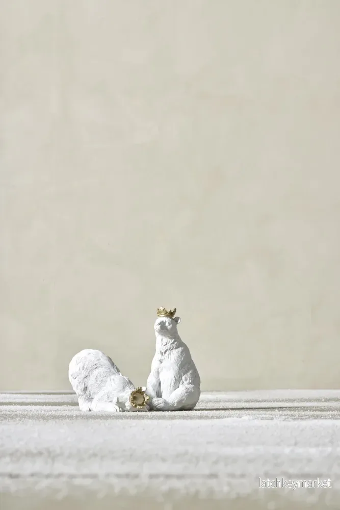 Sebina kunglig isbjörnsfigur 20 cm. vit - Bild 3