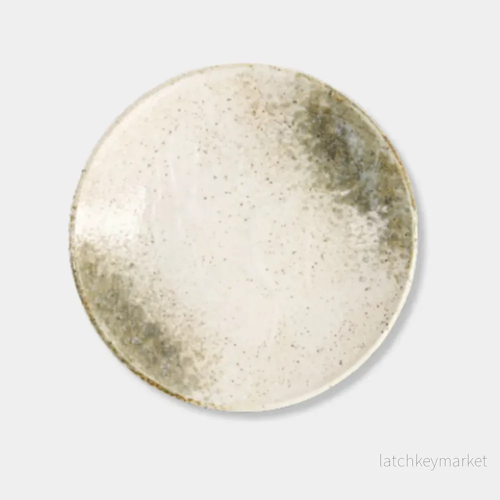 Rund tallrik Yukishino Vit/Brun TDS Ø 22.7×3.1 cm