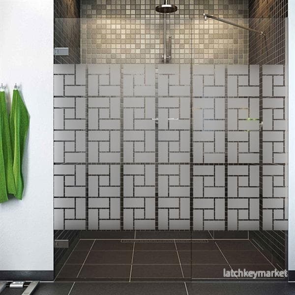 Sandblästrad design för duschkabin T3 – 120 cm.