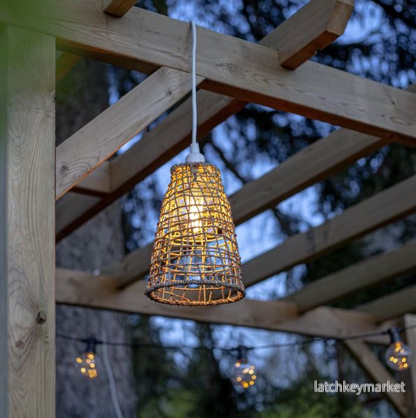 Div. Trädgårdsbelysning Lampskärm + sladdställ för utomhus 23cm - Bild 3