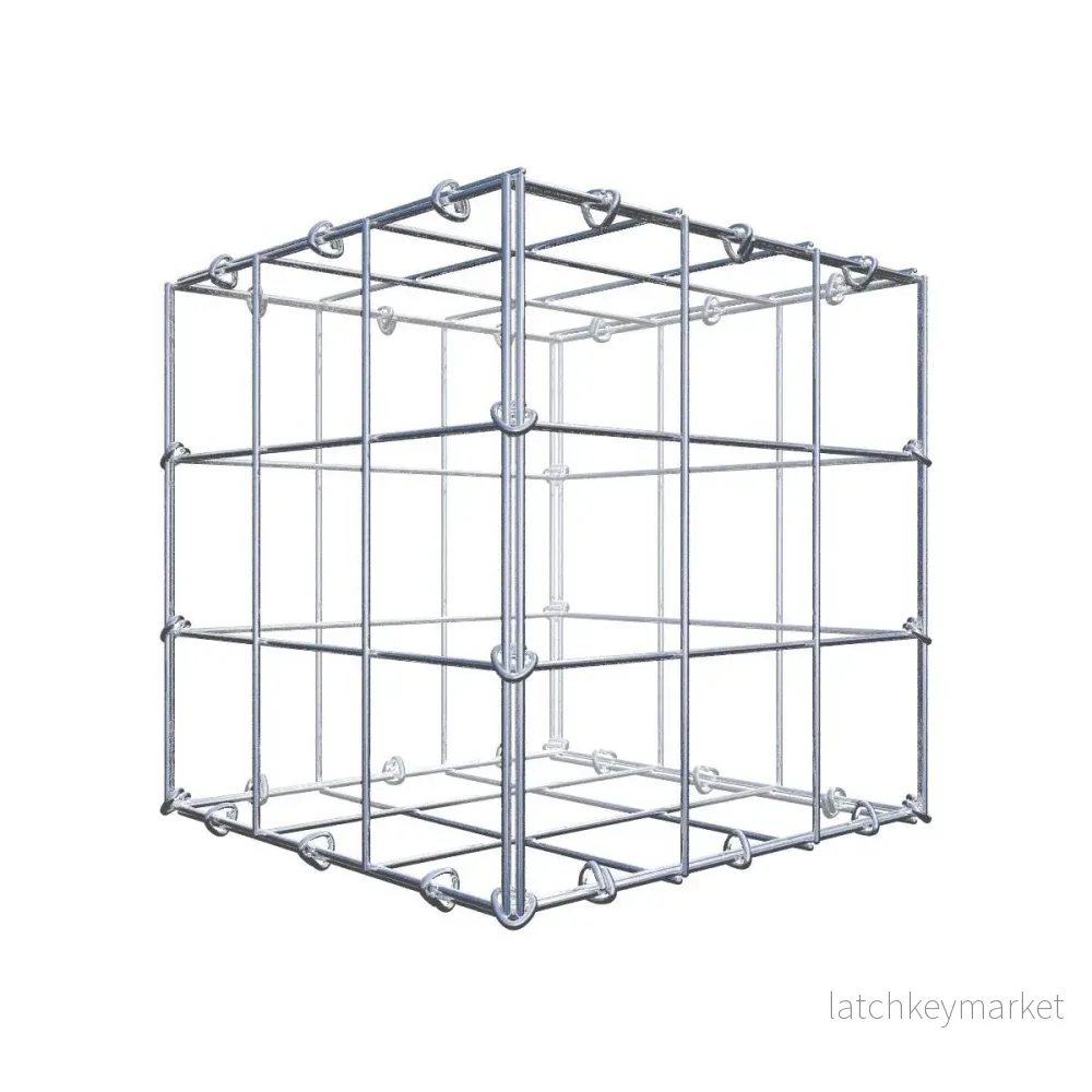 Gabion 30 cm x 30 cm x 30 cm (L x H x D), maskstorlek 10 cm x 10 cm, C-ring Gabion 30 cm x 30 cm x 30 cm (L x H x D), maskstorlek 10 cm x 10 cm, C-ring