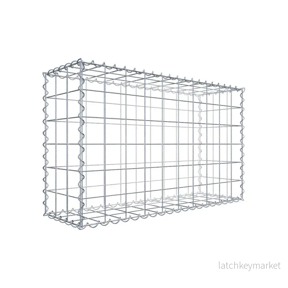 Gabion 100 cm x 60 cm x 30 cm (L x H x D), maskstorlek 10 cm x 10 cm, spiral Gabion 100 cm x 60 cm x 30 cm (L x H x D), maskstorlek 10 cm x 10 cm, spiral