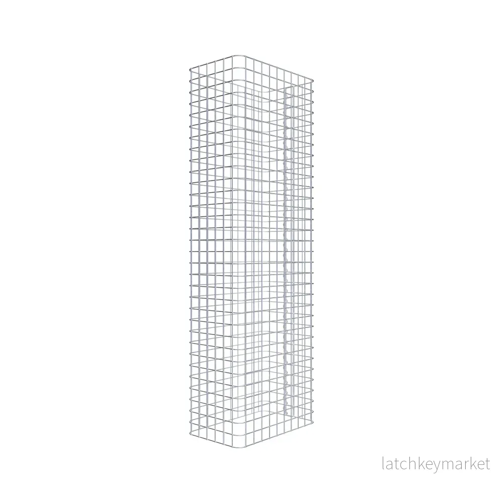 Gabionstängsel längd 52 cm, höjd 160 cm, djup 32 cm, maskstorlek 5 x 5 cm