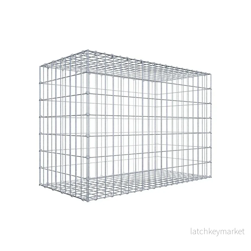 Gabion 100 cm x 70 cm x 50 cm (L x H x D), maskstorlek 5 cm x 10 cm, C-ring