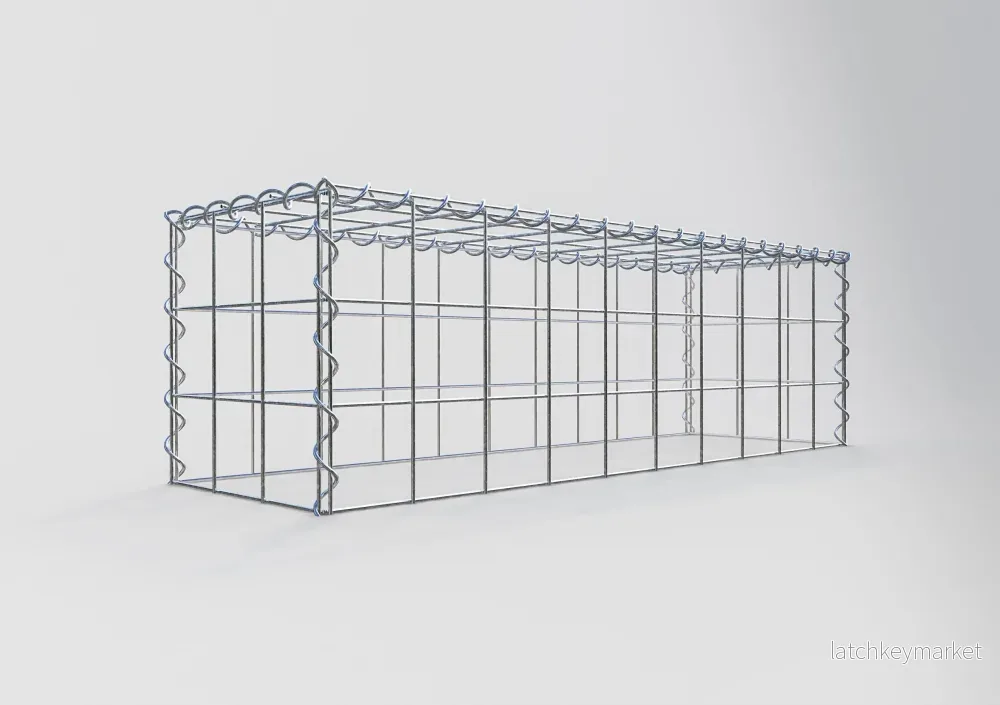 Påväxt gabion typ 3 100 cm x 30 cm x 30 cm (L x H x D), maskstorlek 10 cm x 10 cm, spiral - Bild 2