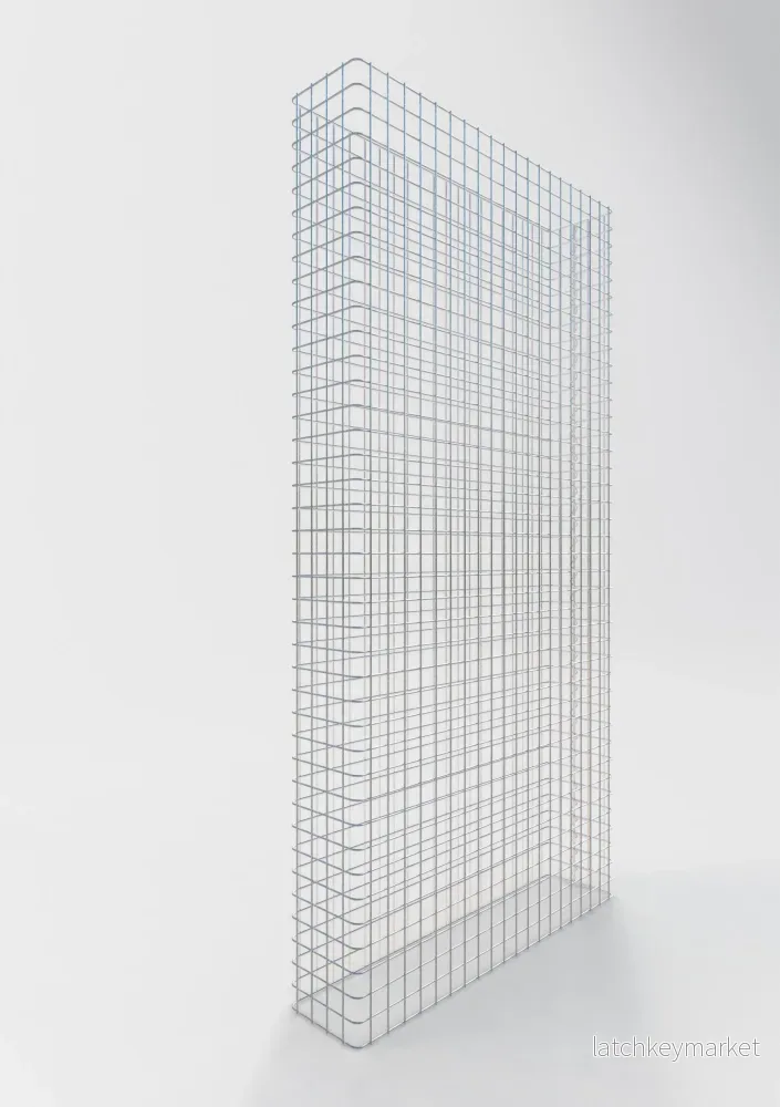Gabionstängsel längd 102 cm, höjd 200 cm, djup 22 cm, maskstorlek 5 x 5 cm - Bild 2