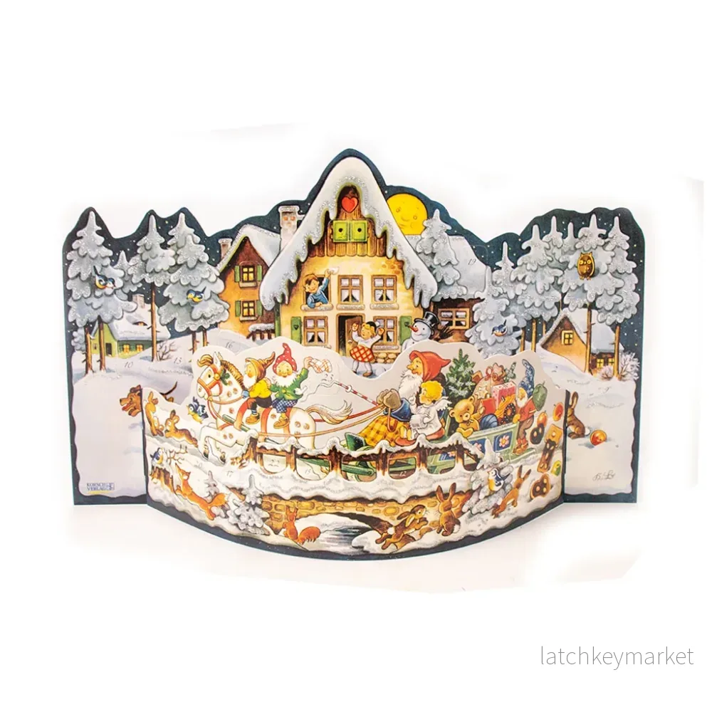 Adventskalender släde Adventskalender släde