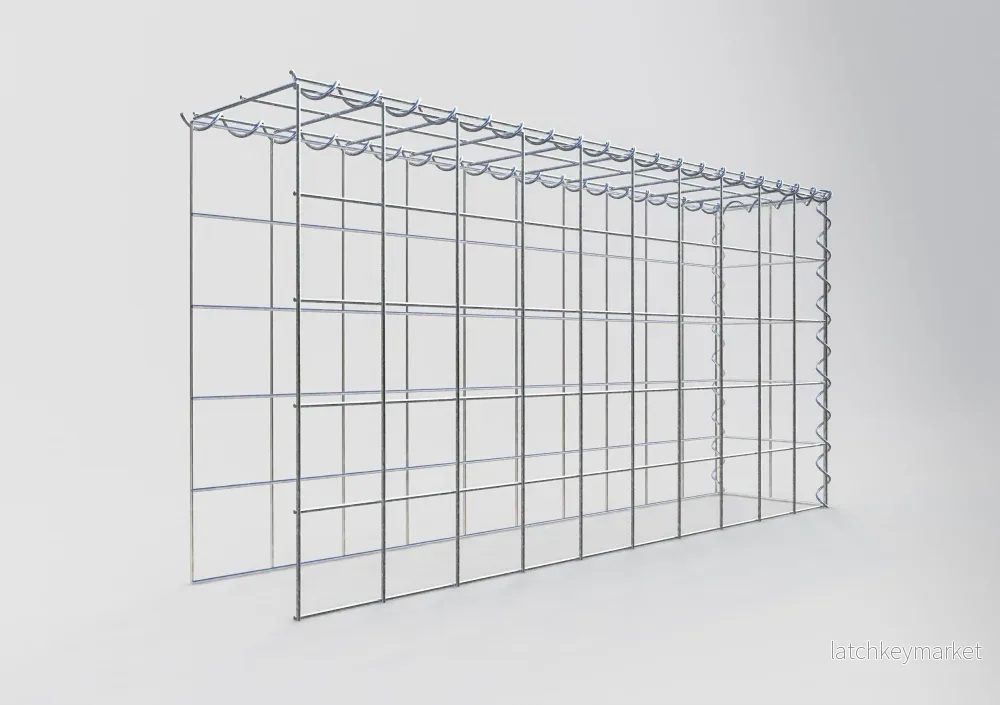Extra gabion typ 4 100 cm x 50 cm x 20 cm (L x H x D), maskstorlek 10 cm x 10 cm, spiral - Bild 2