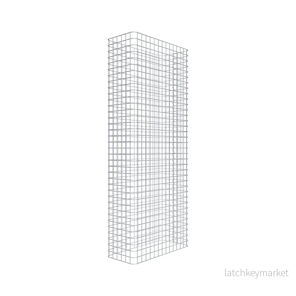 Gabionstängsel längd 72 cm, höjd 180 cm, djup 32 cm, maskstorlek 5 x 5 cm