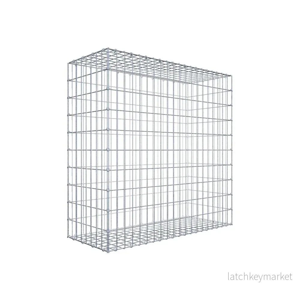 Gabion 100 cm x 100 cm x 40 cm (L x H x D), maskstorlek 5 cm x 10 cm, C-ring Gabion 100 cm x 100 cm x 40 cm (L x H x D), maskstorlek 5 cm x 10 cm, C-ring