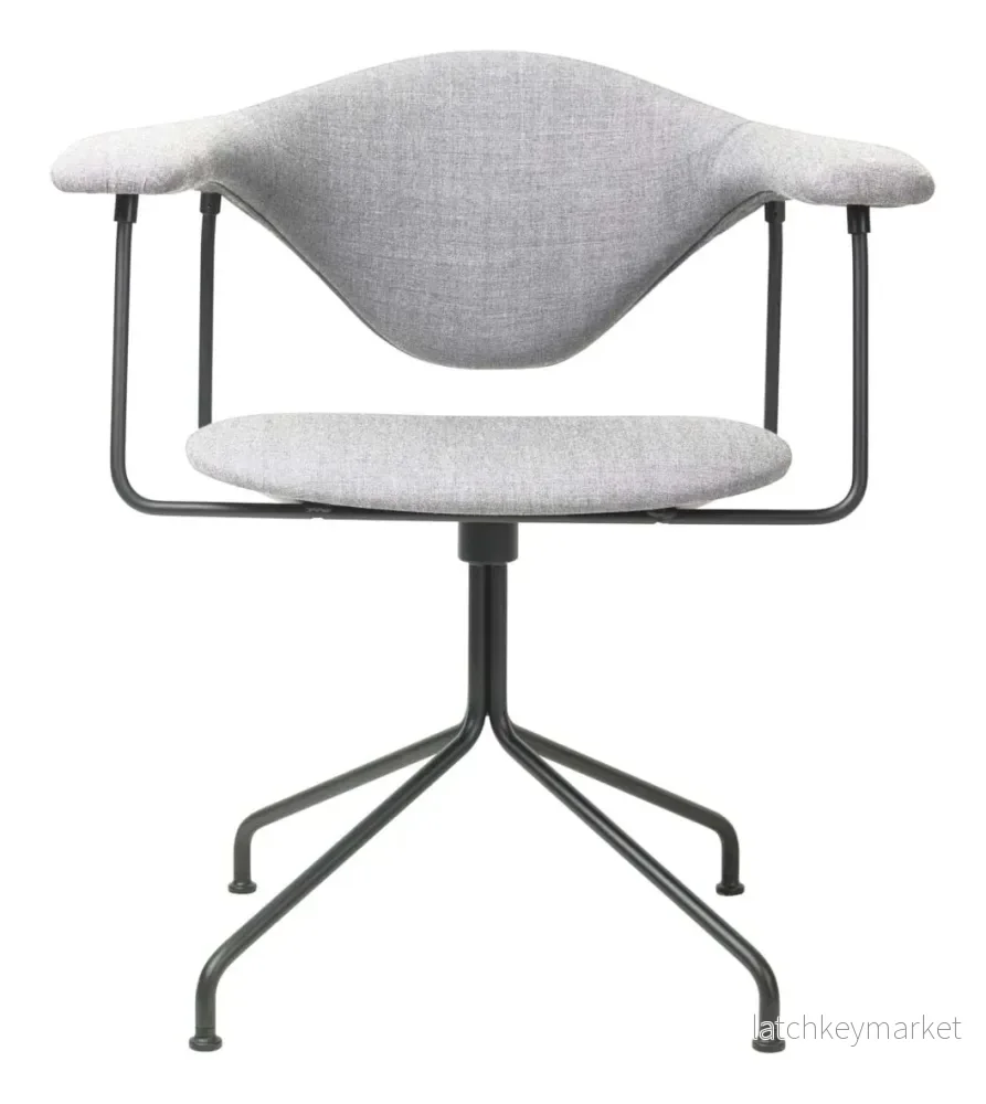 Masculo Meeting Chair Fully Upholstered Swivel Base Black - Bild 3
