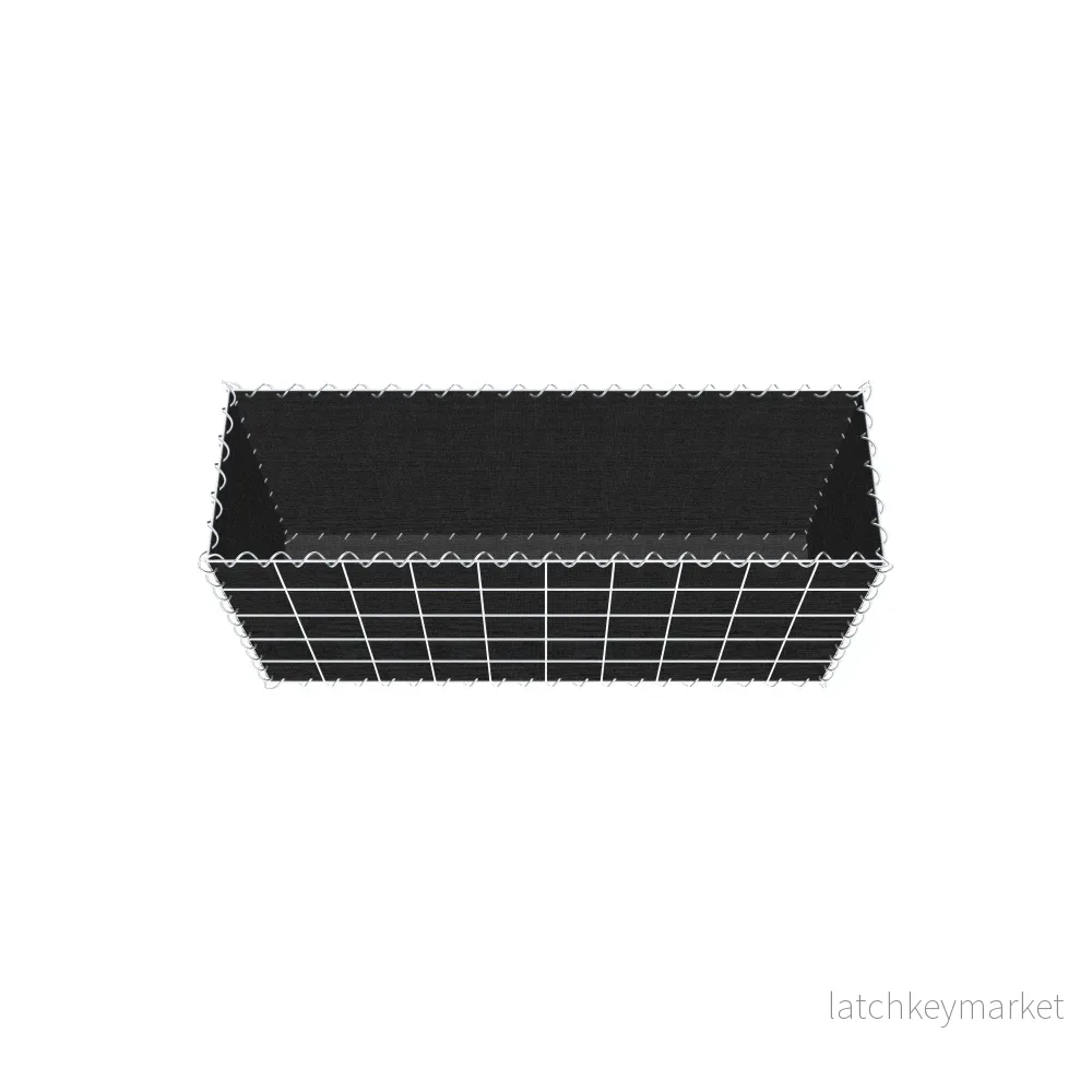 Grön gabion med fleece 100 cm x 50 cm x 30 cm (L x H x D), maskstorlek 10 cm x 10 cm, spiral - Bild 3