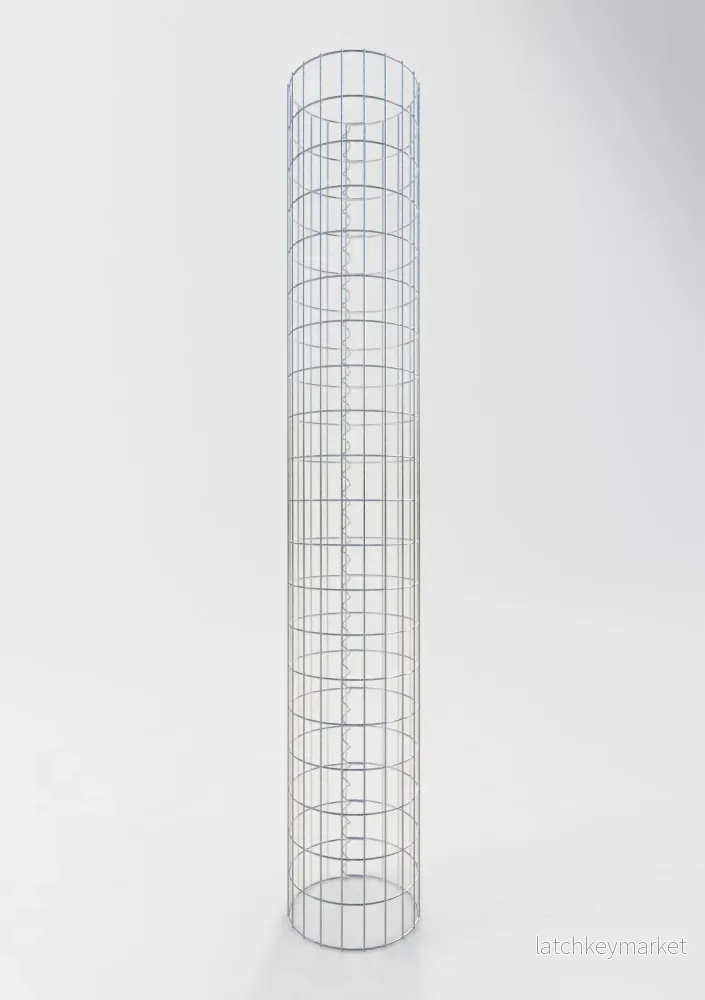 Gabionpelare rund 32 cm diameter, 200 cm höjd, maskstorlek 5 cm x 10 cm - Bild 2