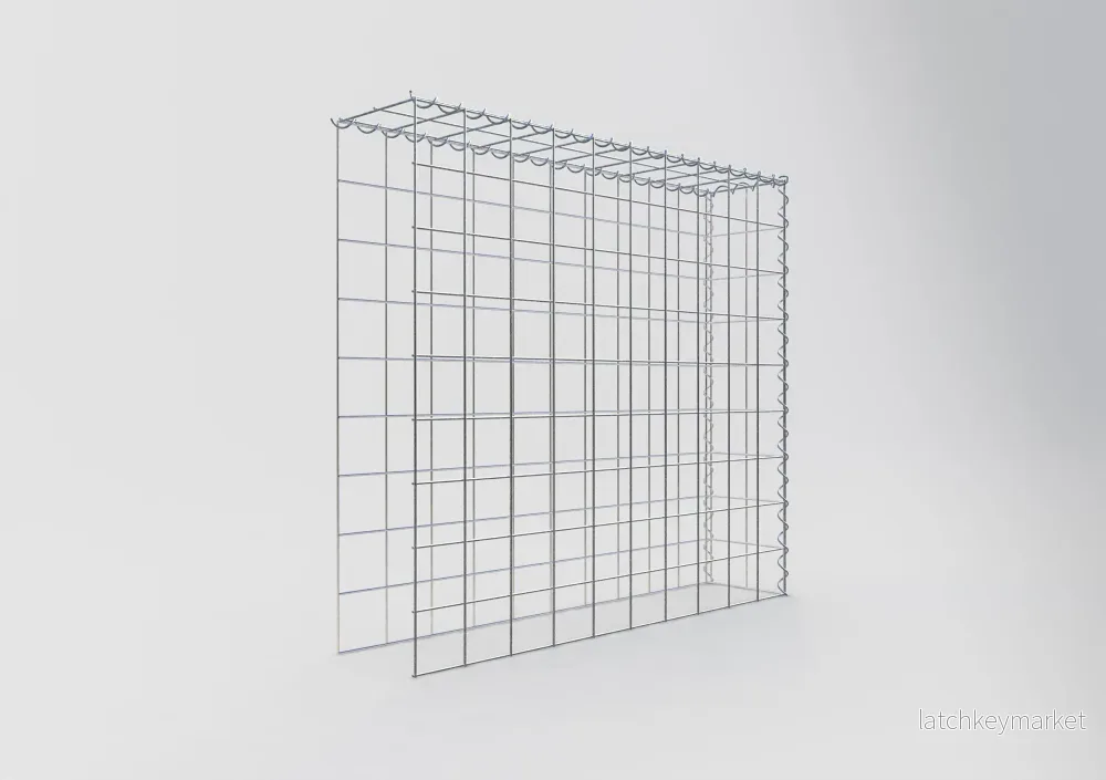 Extra gabion typ 4 100 cm x 90 cm x 20 cm (L x H x D), maskstorlek 10 cm x 10 cm, spiral - Bild 2