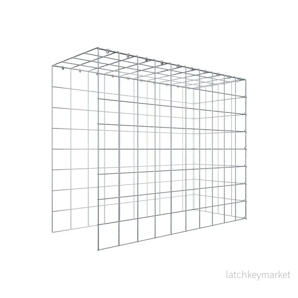 Typ 4 påbyggnadsgabion 100 cm x 80 cm x 40 cm (L x H x D), maskstorlek 10 cm x 10 cm, C-ring Typ 4 påbyggnadsgabion 100 cm x 80 cm x 40 cm (L x H x D), maskstorlek 10 cm x 10 cm, C-ring