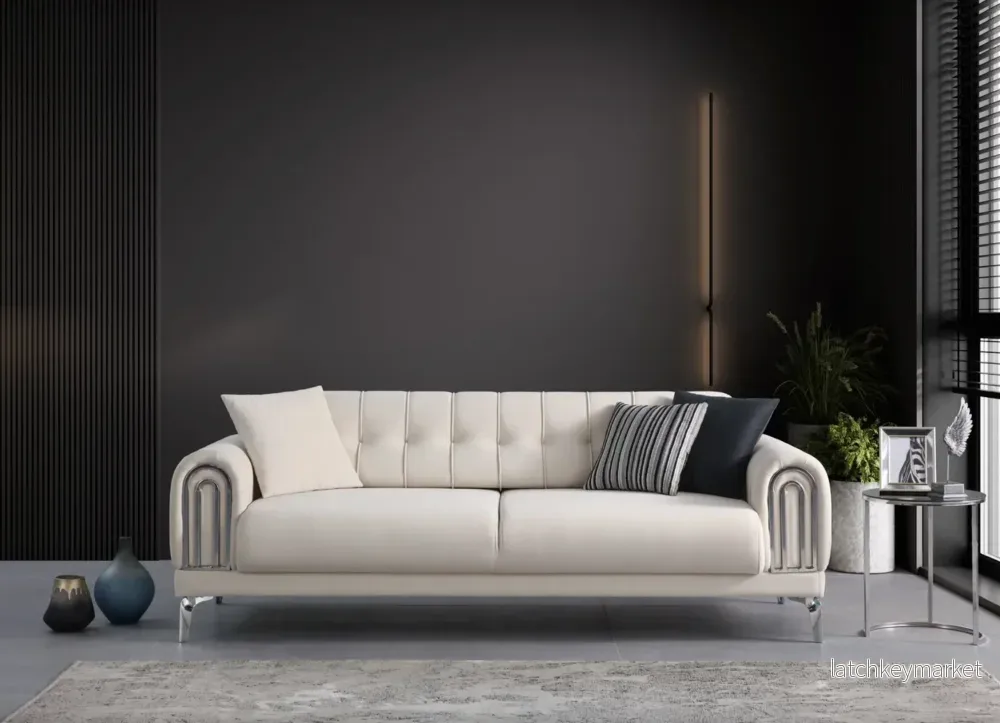 Navy 3-Sits Soffa - Bild 3
