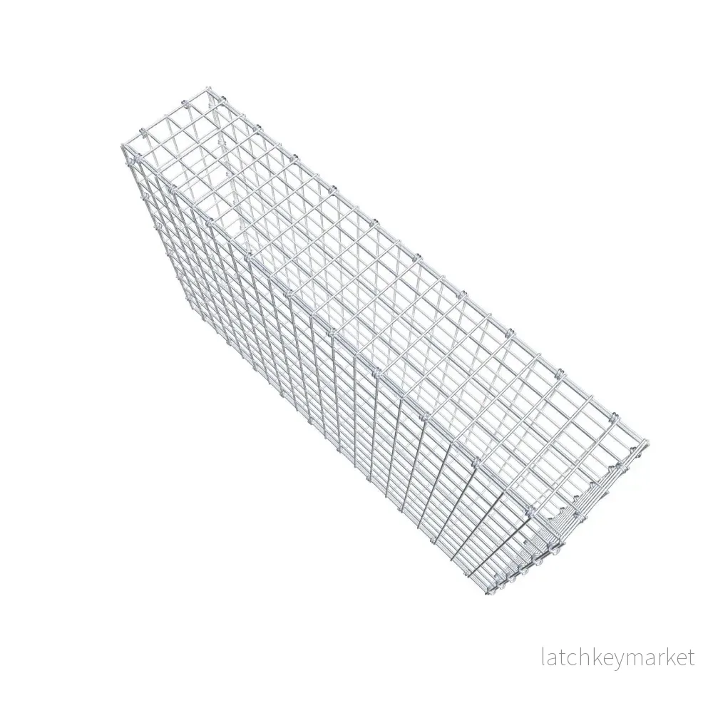 Gabion 100 cm x 60 cm x 20 cm (L x H x D), maskstorlek 5 x 5 cm, spiralring - Bild 3