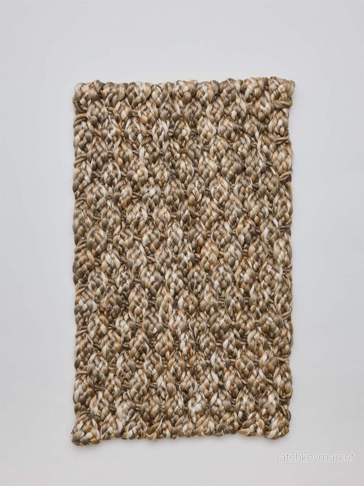 Flätad Dörrmatta i Jute, Multi