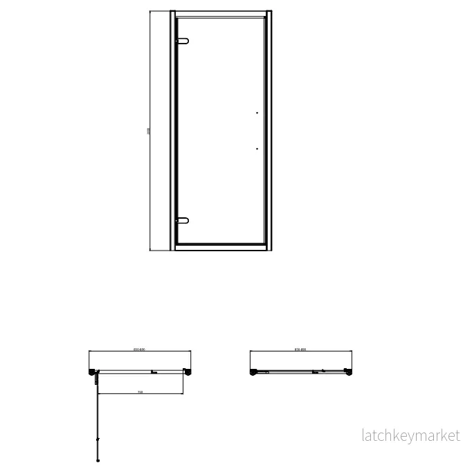 Duschvägg Burlington Classique Shower 900x900 mm - Bild 2